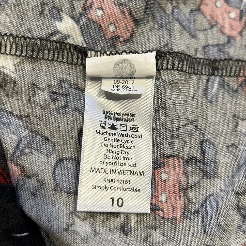 Lularoe Mickey Mouse Blue Shirt Kids Size 10 Stars Long Tunic Short‎ Sleeve
